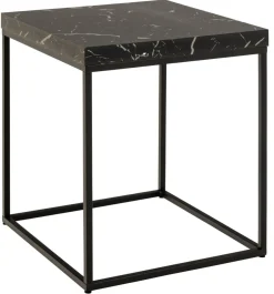 Salontafel Calen Marmer Zwart 40x40cm - Giga Living
