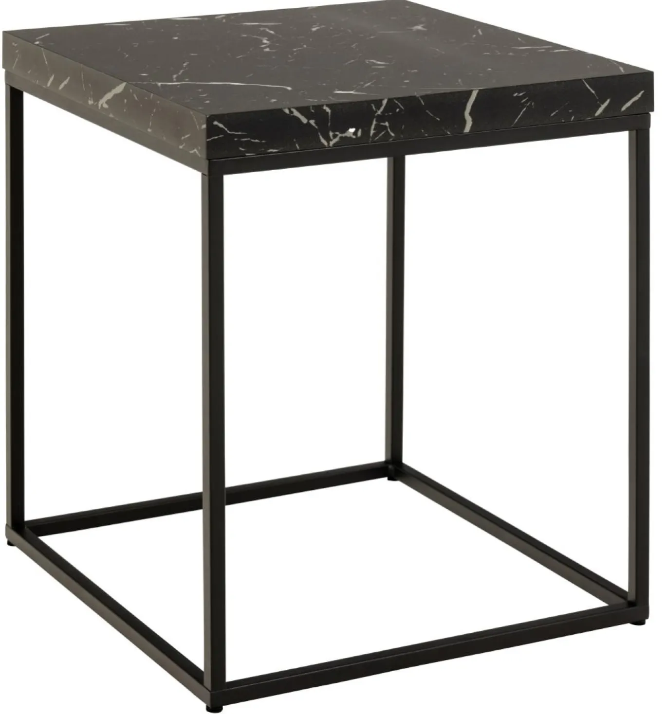 Salontafel Calen Marmer Zwart 40x40cm - Giga Living