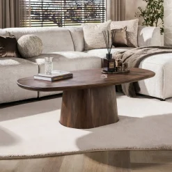 Salontafel Central Acaciahout Bruin 135cm - Giga Meubel