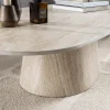 Salontafel Centro 135cm 3D keramiek travertin - Giga Meubel