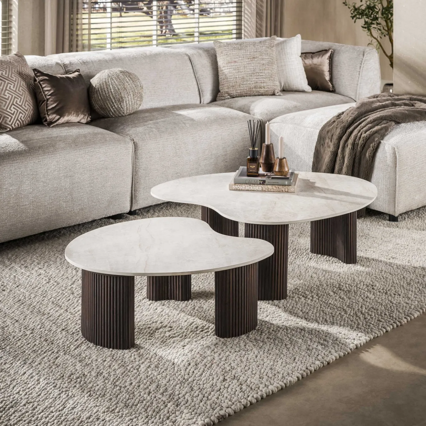 Salontafel Ceramo Aperto Set Van 2 3d Keramiek Taj Mahal - Giga Meubel