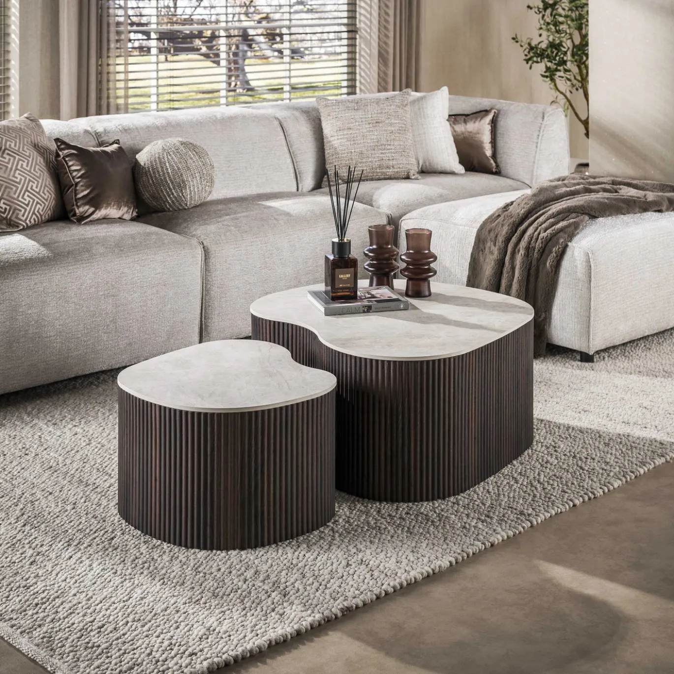 Salontafel Ceramo Medio Set Van 2 3d Keramiek Taj Mahal - Giga Meubel
