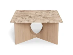 Salontafel Cira Marmer Bruin 80cm - Giga Living