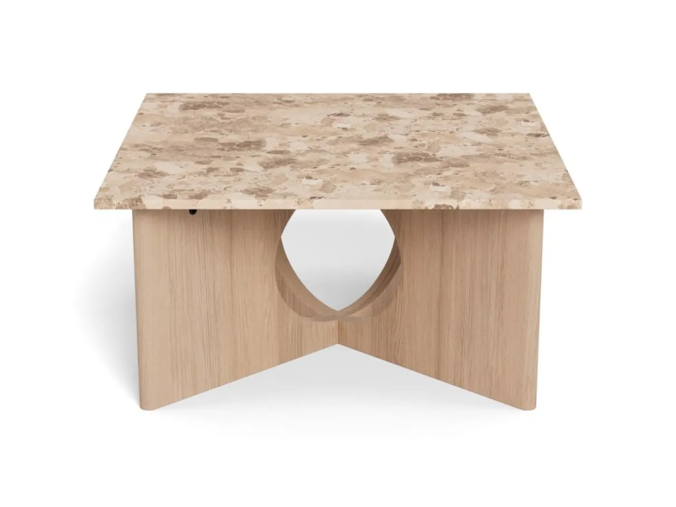 Salontafel Cira Marmer Bruin 80cm - Giga Living