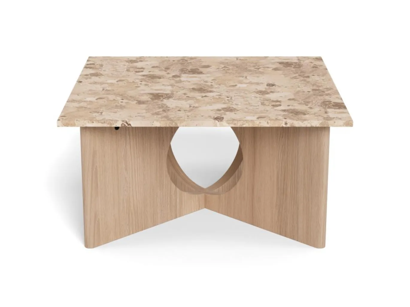 Salontafel Cira Marmer Bruin 80cm - Giga Living