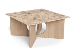 Salontafel Cira Marmer Bruin 80cm - Giga Living