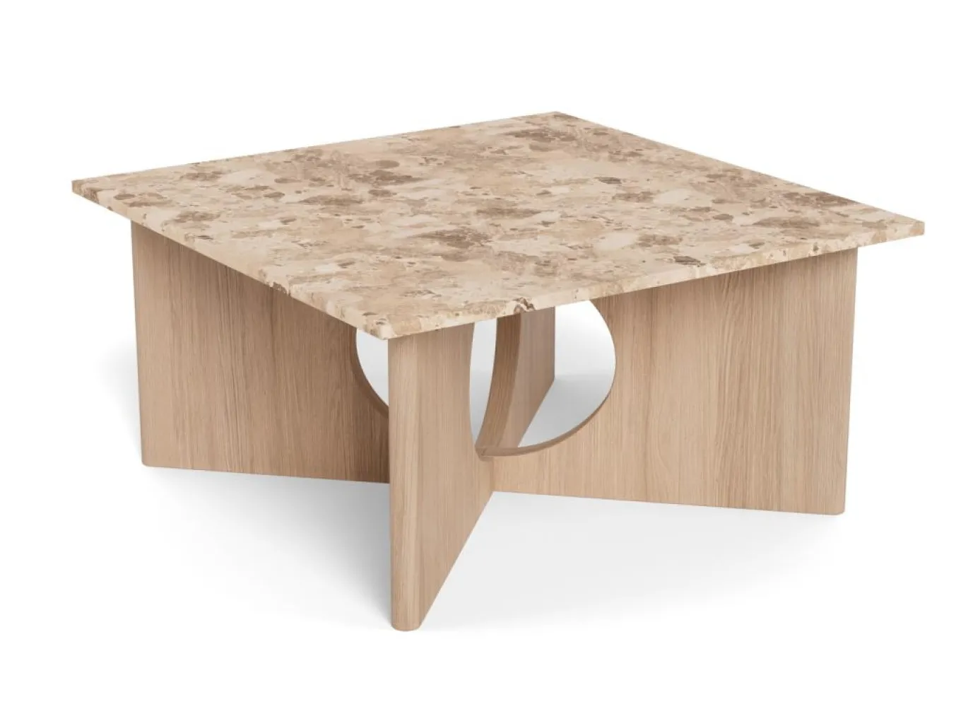 Salontafel Cira Marmer Bruin 80cm - Giga Living