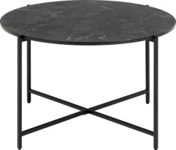 Salontafel Colton Rond Zwart Ø70cm - Giga Living
