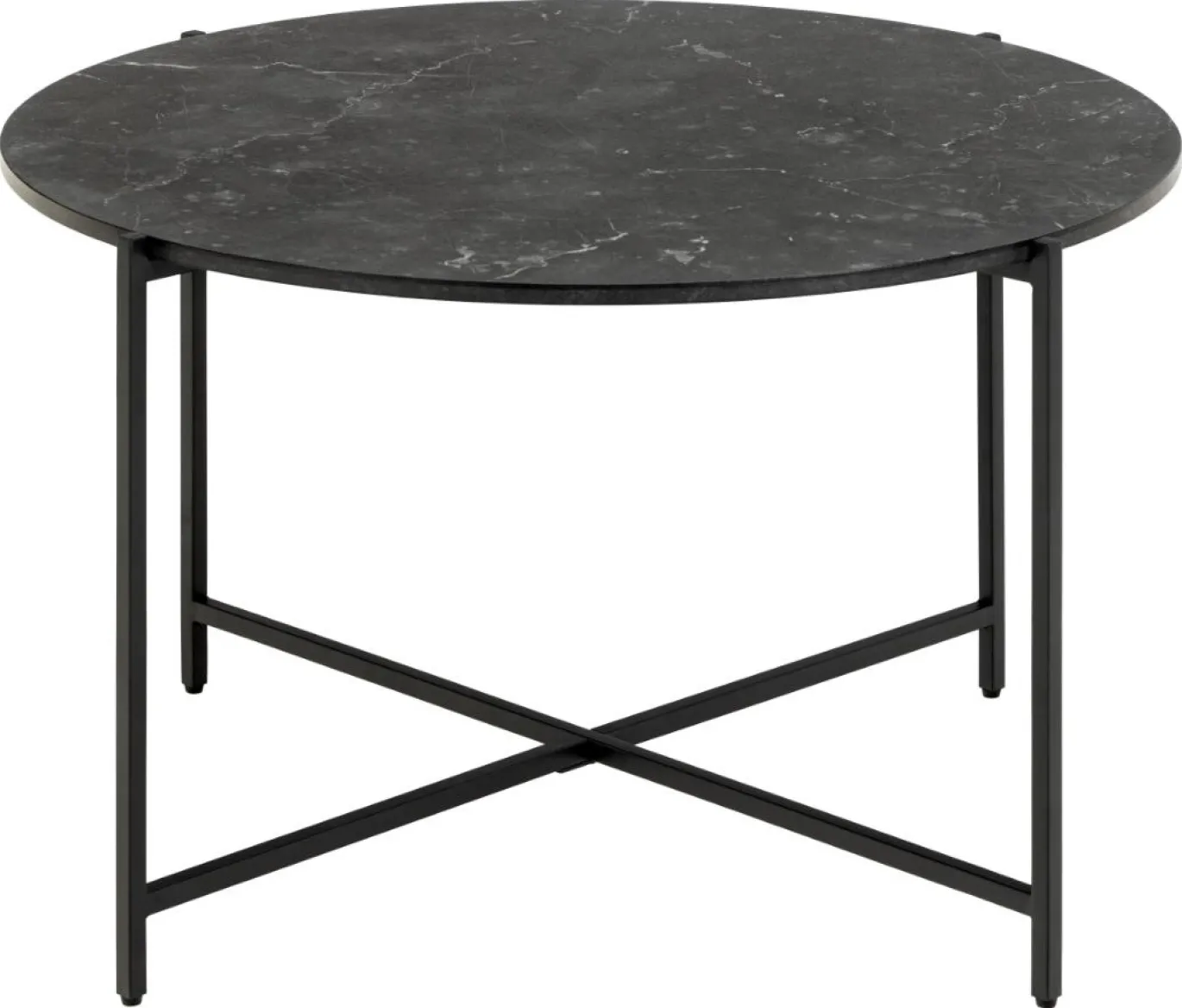 Salontafel Colton Rond Zwart Ø70cm - Giga Living