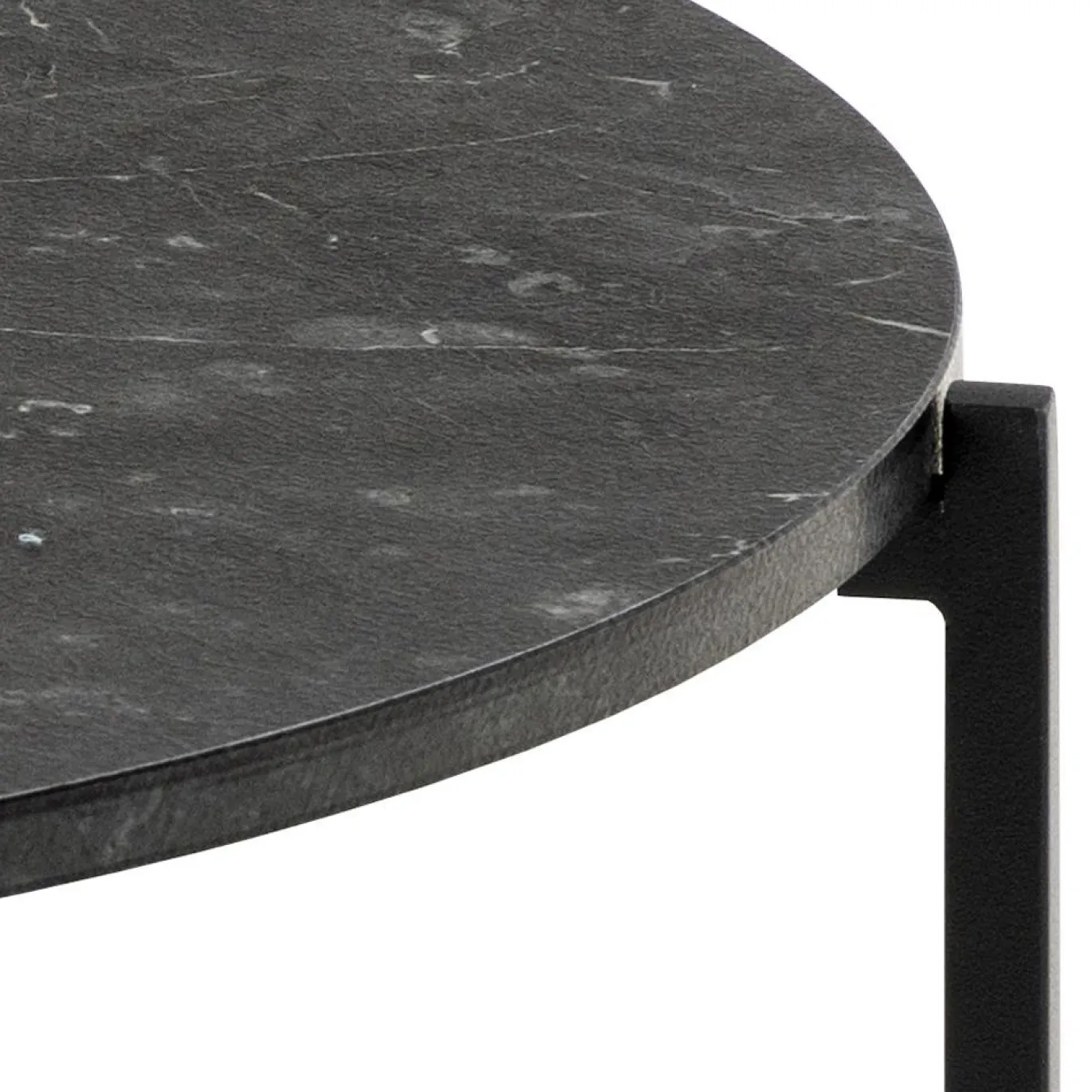 Salontafel Colton Rond Zwart Ø70cm - Giga Living