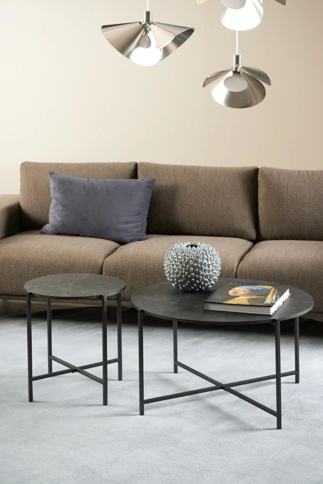 Salontafel Colton Rond Zwart Ø70cm - Giga Living
