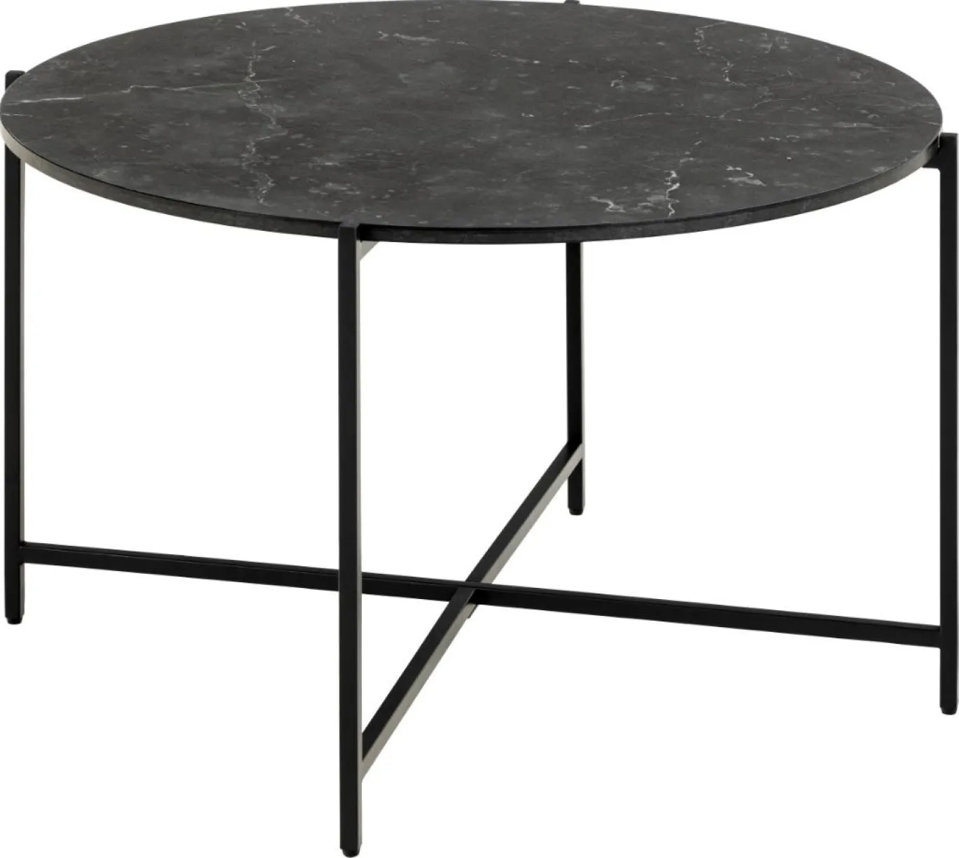 Salontafel Colton Rond Zwart Ø70cm - Giga Living