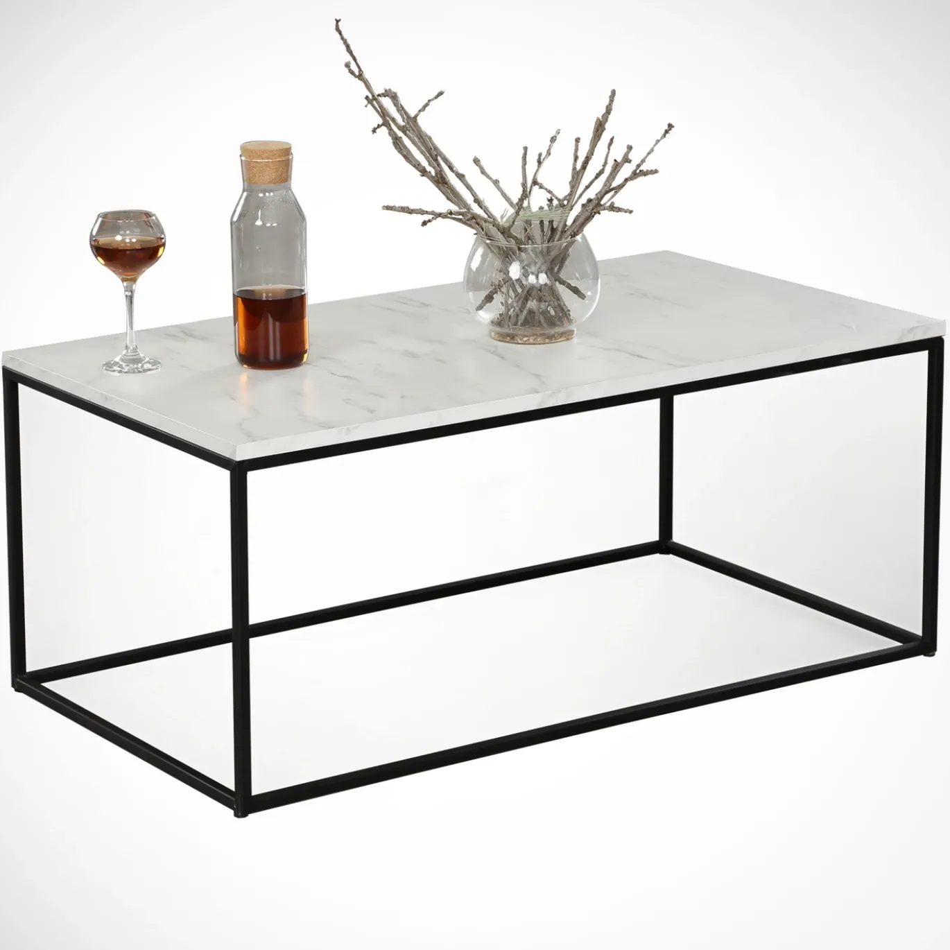 Salontafel Cosco Wit Marmerlook 95cm
