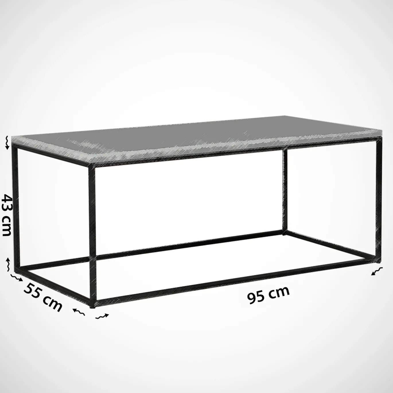 Salontafel Cosco Wit Marmerlook 95cm