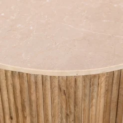 Salontafel Davi Marmer Naturel Rond 70cm - Giga Meubel