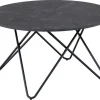 Salontafel Denham Zwart Ø80cm - Giga Living