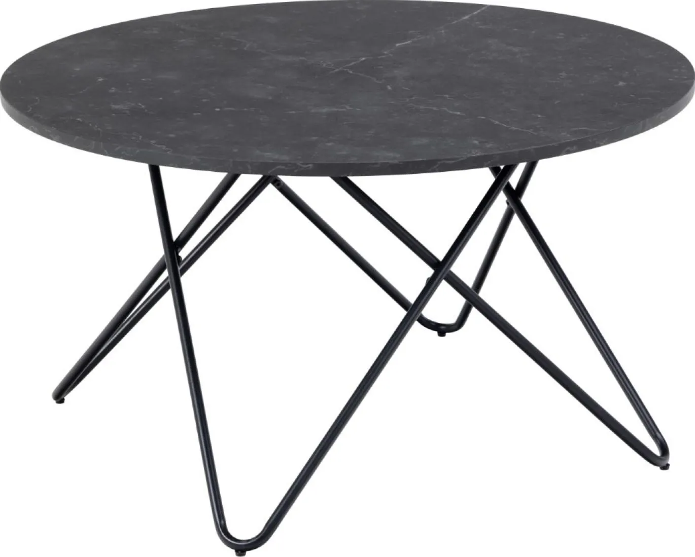 Salontafel Denham Zwart Ø80cm - Giga Living