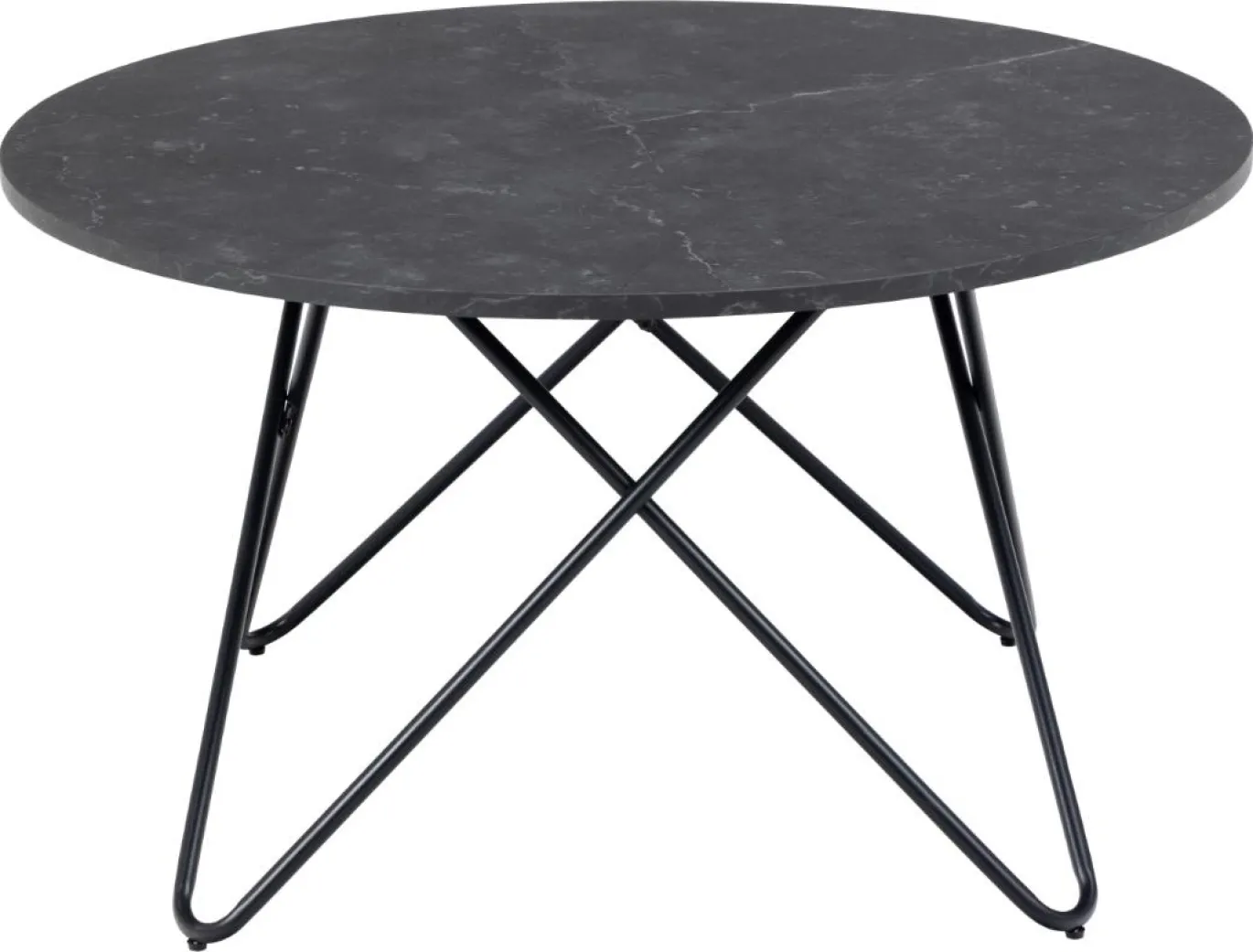 Salontafel Denham Zwart Ø80cm - Giga Living