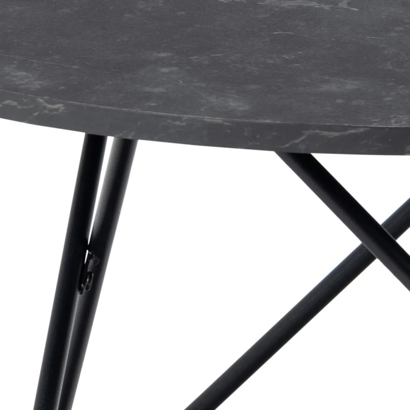 Salontafel Denham Zwart Ø80cm - Giga Living