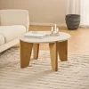 Salontafel Derk Beige Ø80x45cm MDF - Giga Living