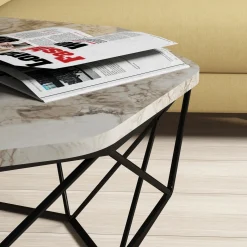 Salontafel Diamond Wit Marmerlook