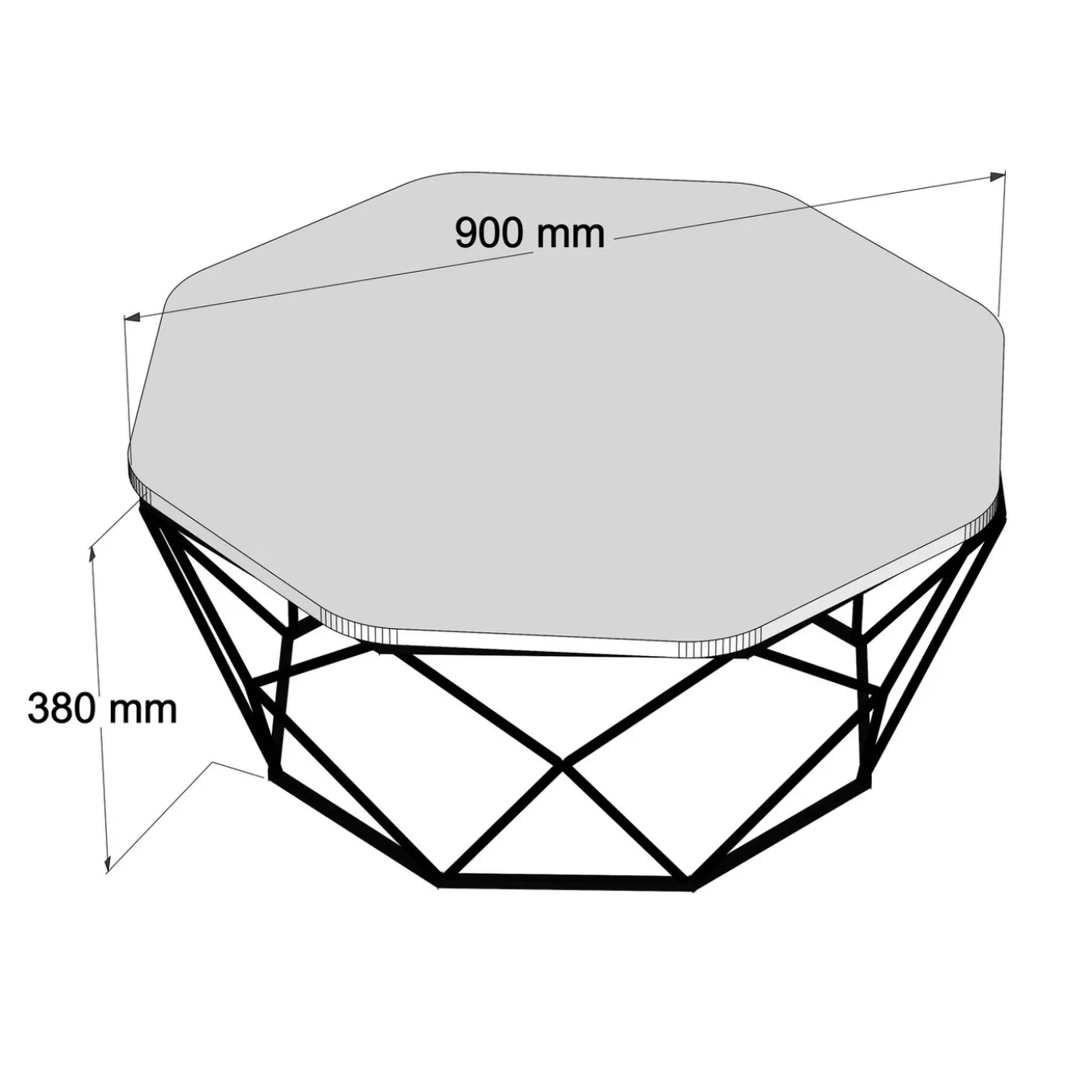 Salontafel Diamond Wit Marmerlook