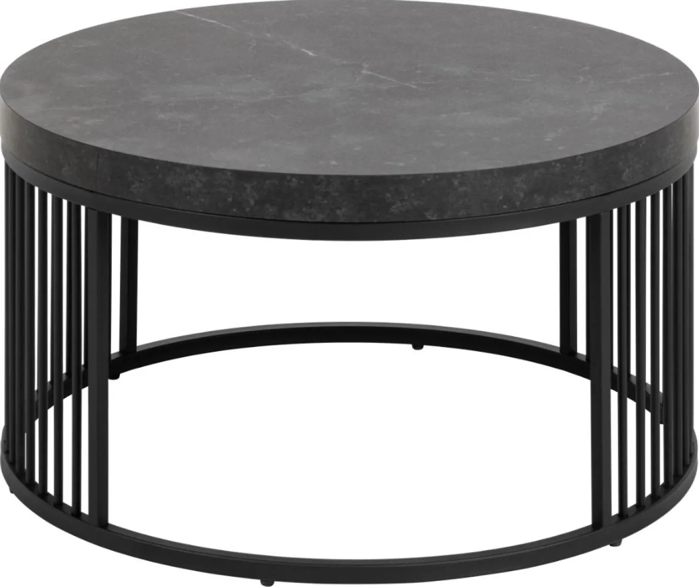 Salontafel Diego Zwart Ø65x35cm MDF - Giga Living