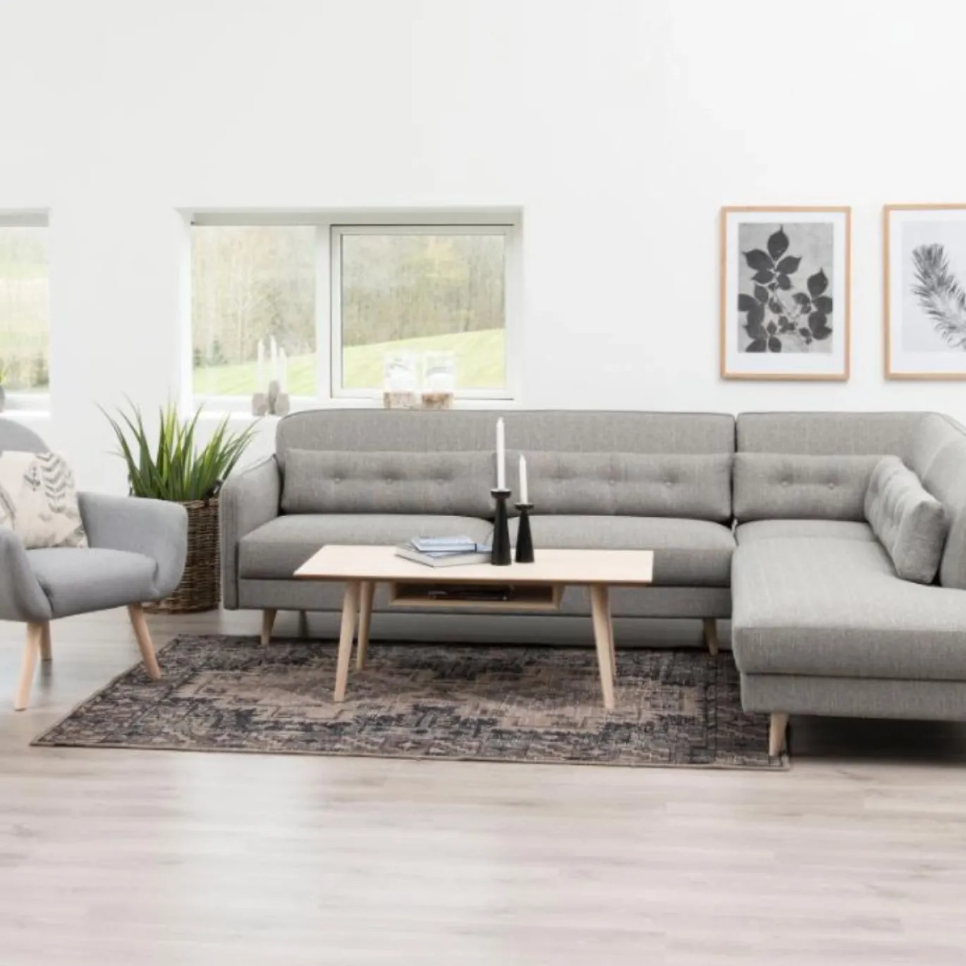Salontafel Dysta Eikenfineer Wit 115cm - Giga Living