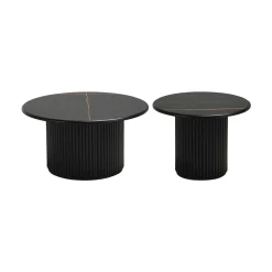 Salontafel Easy Zwart Ø80cm - Giga Meubel