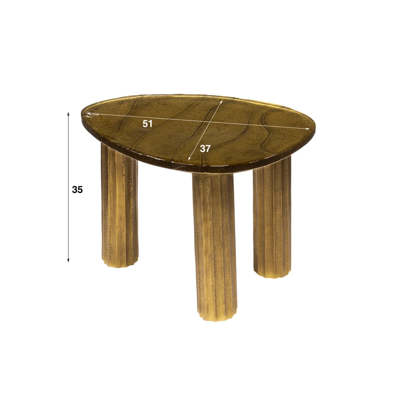 Salontafel Eclipse Goud S - Giga Meubel