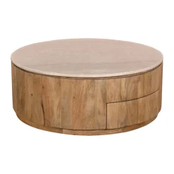 Salontafel Elan met Lades Marmer Naturel - Giga Meubel