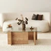 Salontafel Escape Glas/Naturel 105cm