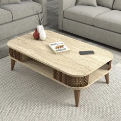 Salontafel Eylul Travertinlook 105cm