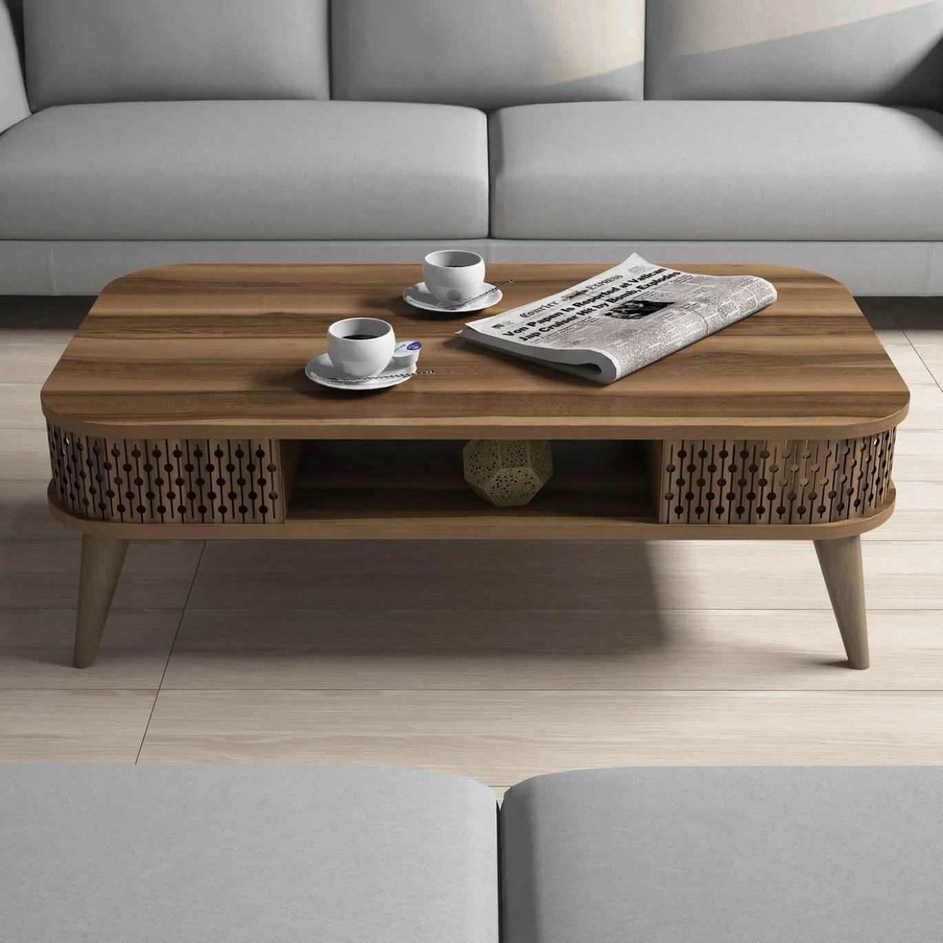 Salontafel Eylul Walnoot 105cm