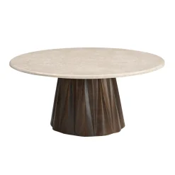 Salontafel Faiza Marmer Beige Rond Ø75cm - Giga Meubel