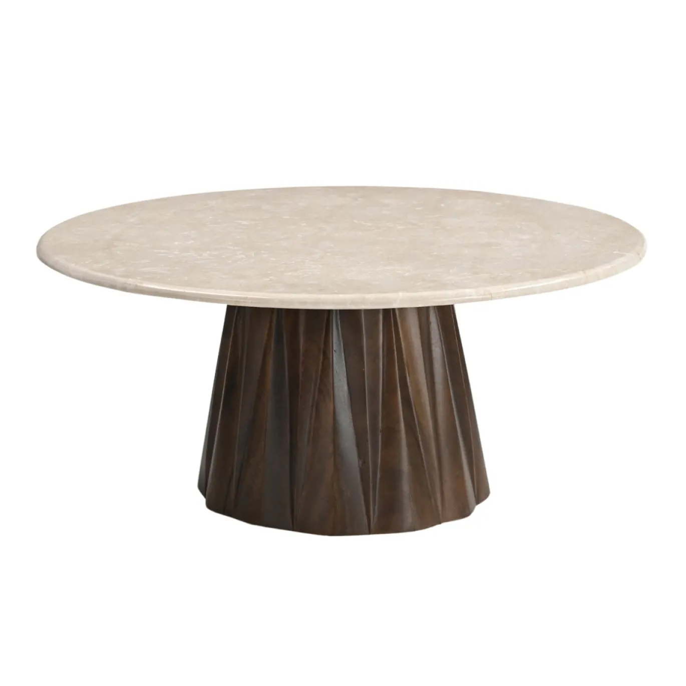 Salontafel Faiza Marmer Beige Rond Ø75cm - Giga Meubel