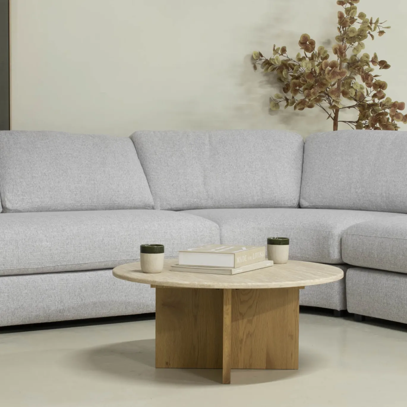 Salontafel Faria Marmer Rond 80cm - Giga Meubel