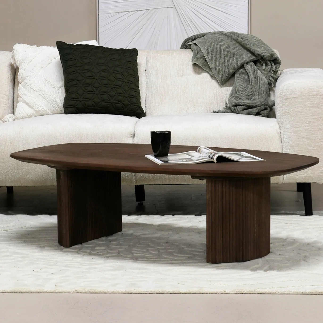 Salontafel Feline Walnoot 130cm - Giga Meubel