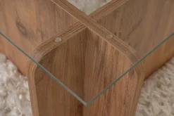 Salontafel Flavio Glas/Bruin 105cm