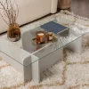 Salontafel Flavio Glas/Grijs 105cm