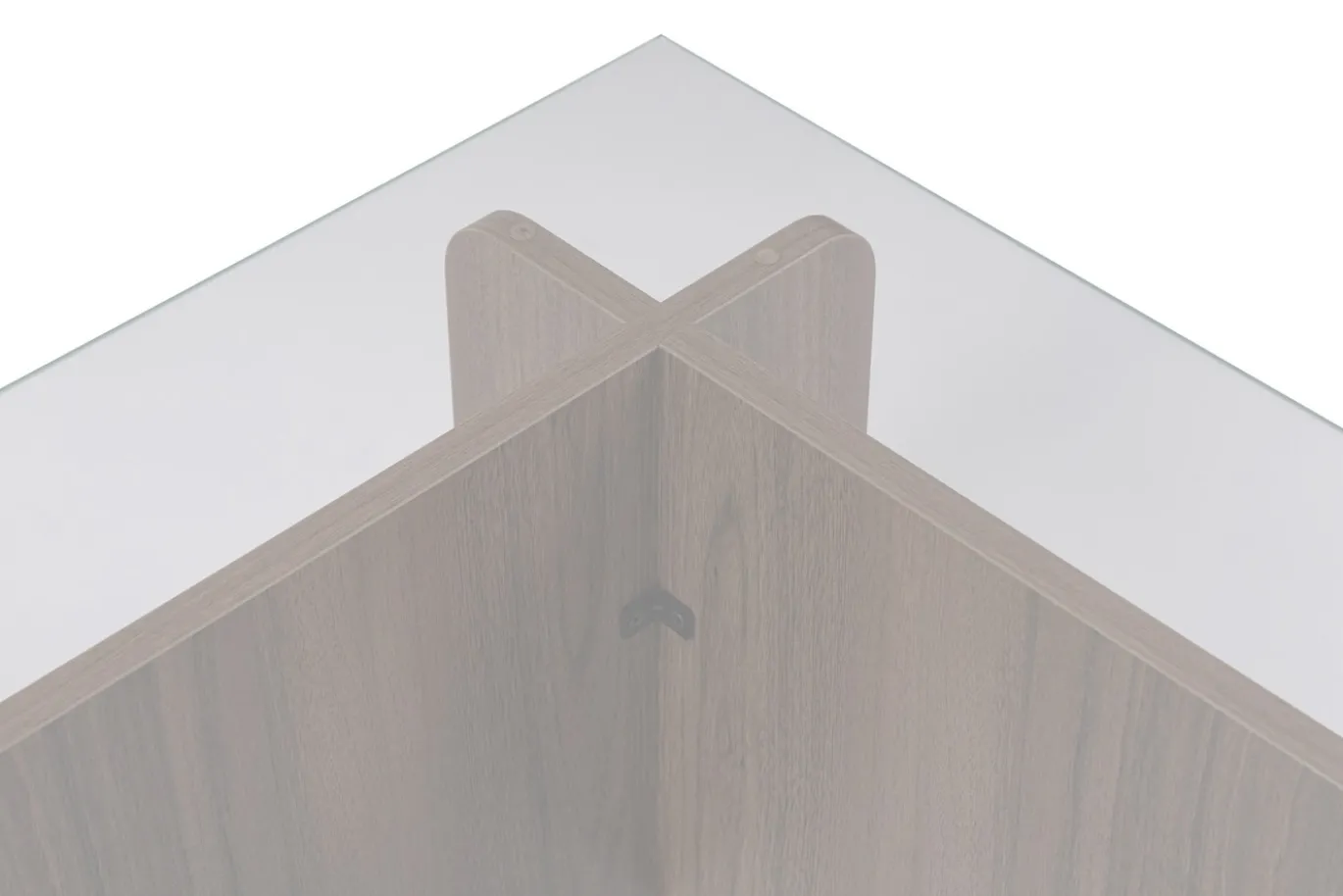 Salontafel Flavio Glas/Walnoot