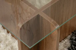 Salontafel Flavio Glas/Walnoot