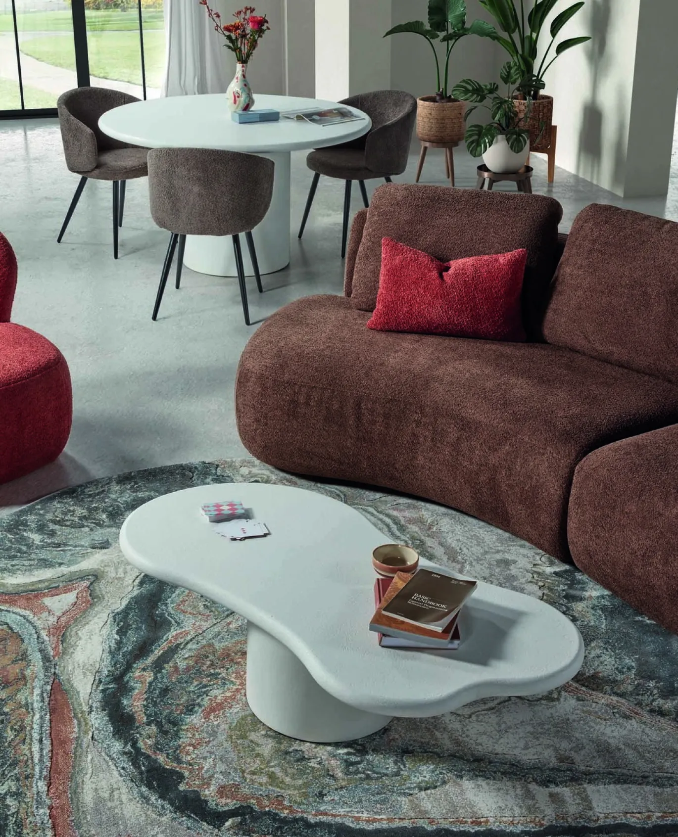 Salontafel Flow Off White 120cm - Giga Living