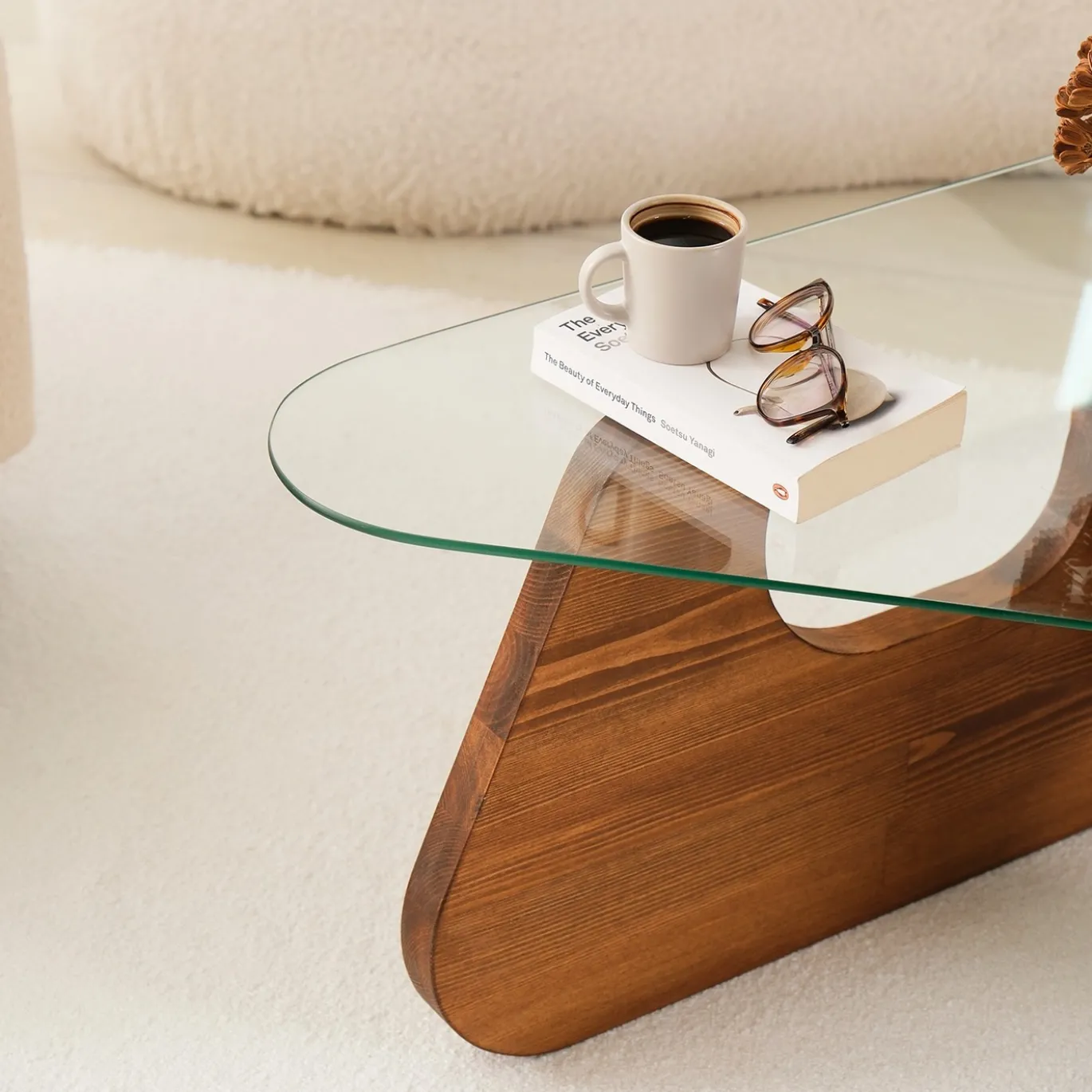 Salontafel Freya Glas/Bruin