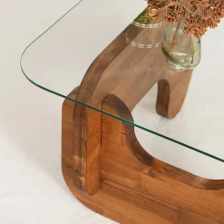 Salontafel Freya Glas/Bruin