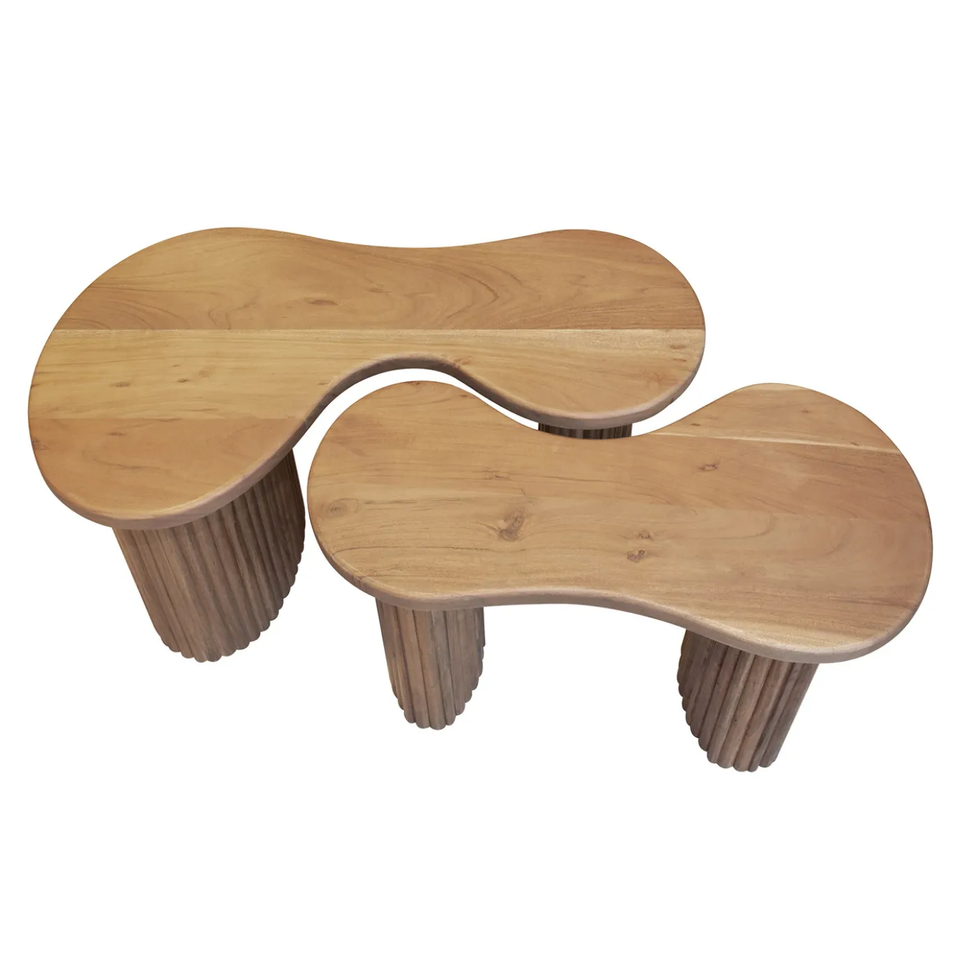 Salontafel Fuse Acaciahout Set van 2 - Giga Meubel