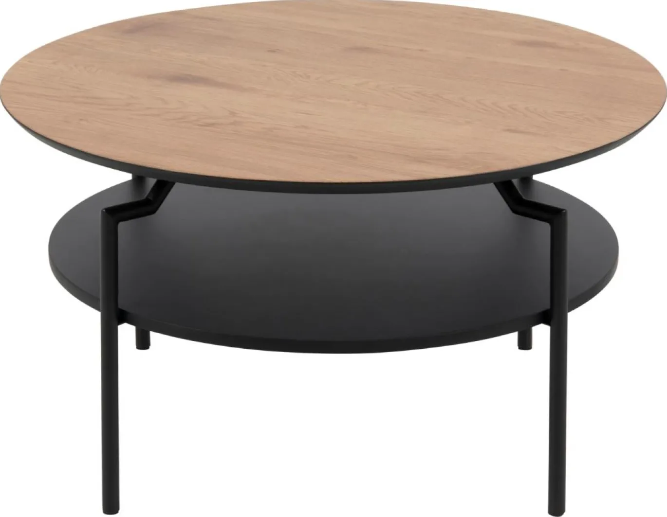Salontafel Gerrit Paper Mat Wild Eiken Ø80x45cm - Giga Living