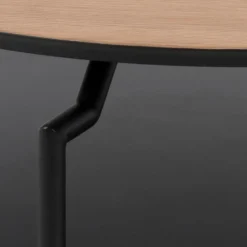 Salontafel Gerrit Paper Mat Wild Eiken Ø80x45cm - Giga Living