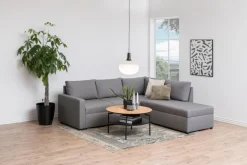 Salontafel Gerrit Paper Mat Wild Eiken Ø80x45cm - Giga Living