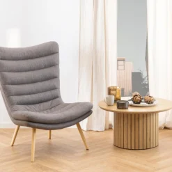 Salontafel Gillan Ø80cm Naturel - Giga Living